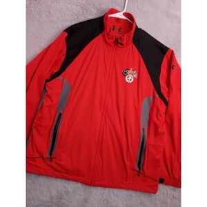Under Armour Jacket Mens Large Full Zip Lined DNA Windbreaker Golf Wear Logo L